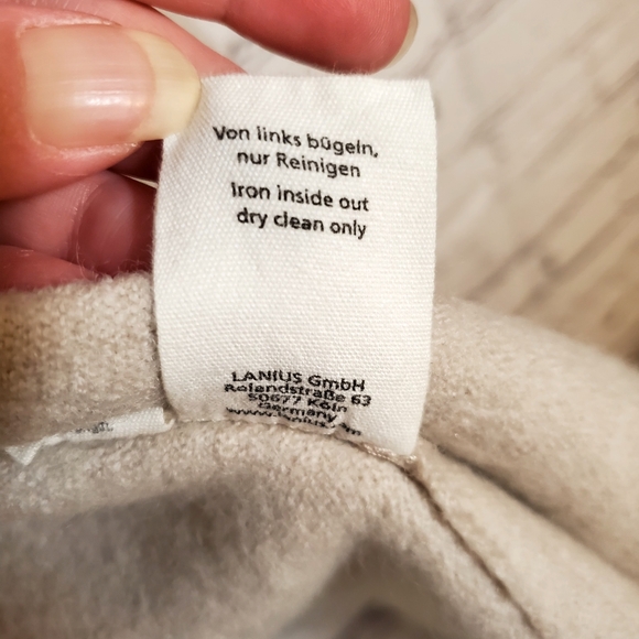 LANIUS 100% VIRGIN WOOL LONG COAT Size 42 Large - Picture 14 of 15